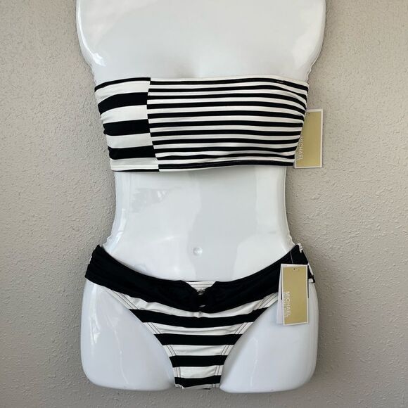NWT MICHAEL Michael Kors Bikini Top and Matching Bottoms Size M or L - Picture 1 of 7
